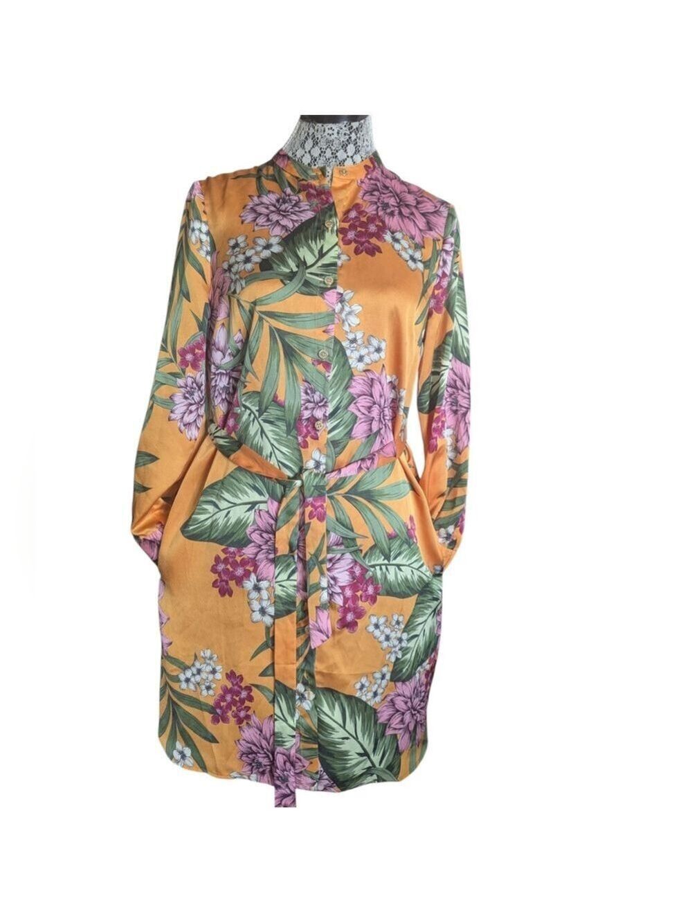 Marciano Button Down Shirt Dress